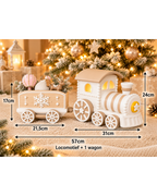 Afmetingen van de XXL North Pole Express met locomotief en 1 wagon.