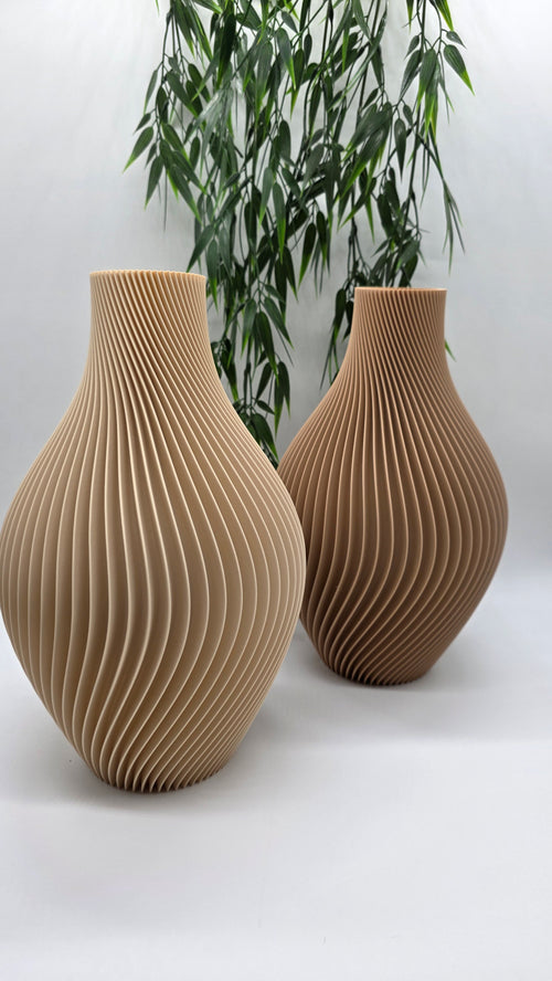 Design Vaas Spiral Olive – Elegant & Dynamisch