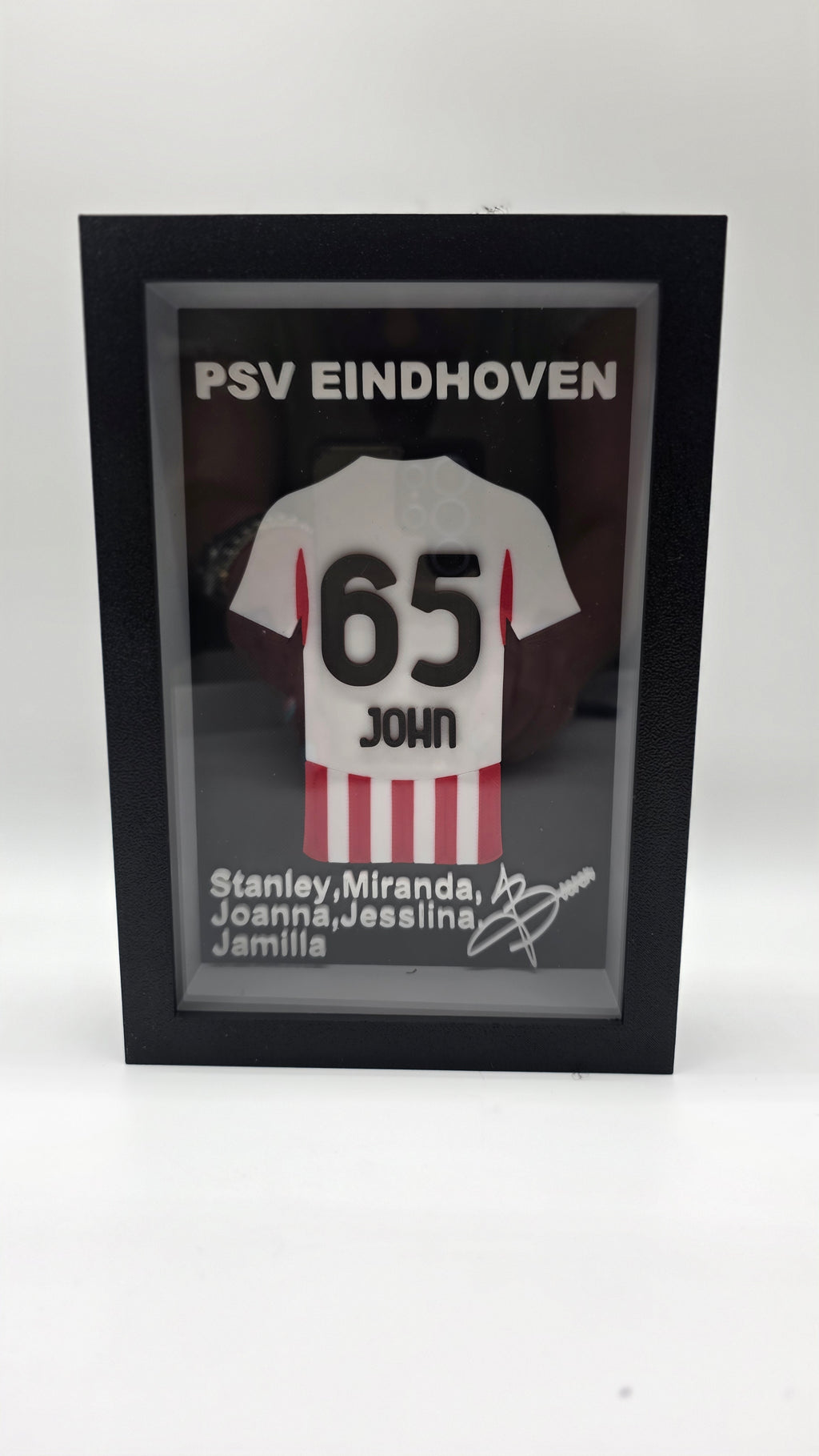 3D Sportshirt met eigen Naam & Rugnummer in Luxe Lijst
