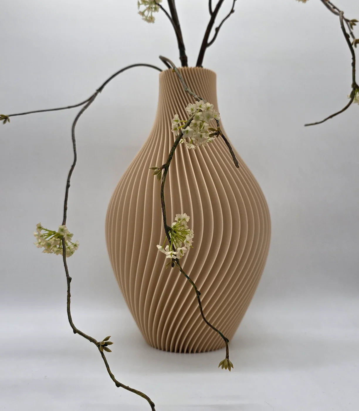 Design Vaas Spiral Olive – Elegant & Dynamisch