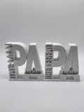Papa decoratie met stoere 3D letters en persoonlijke tekst