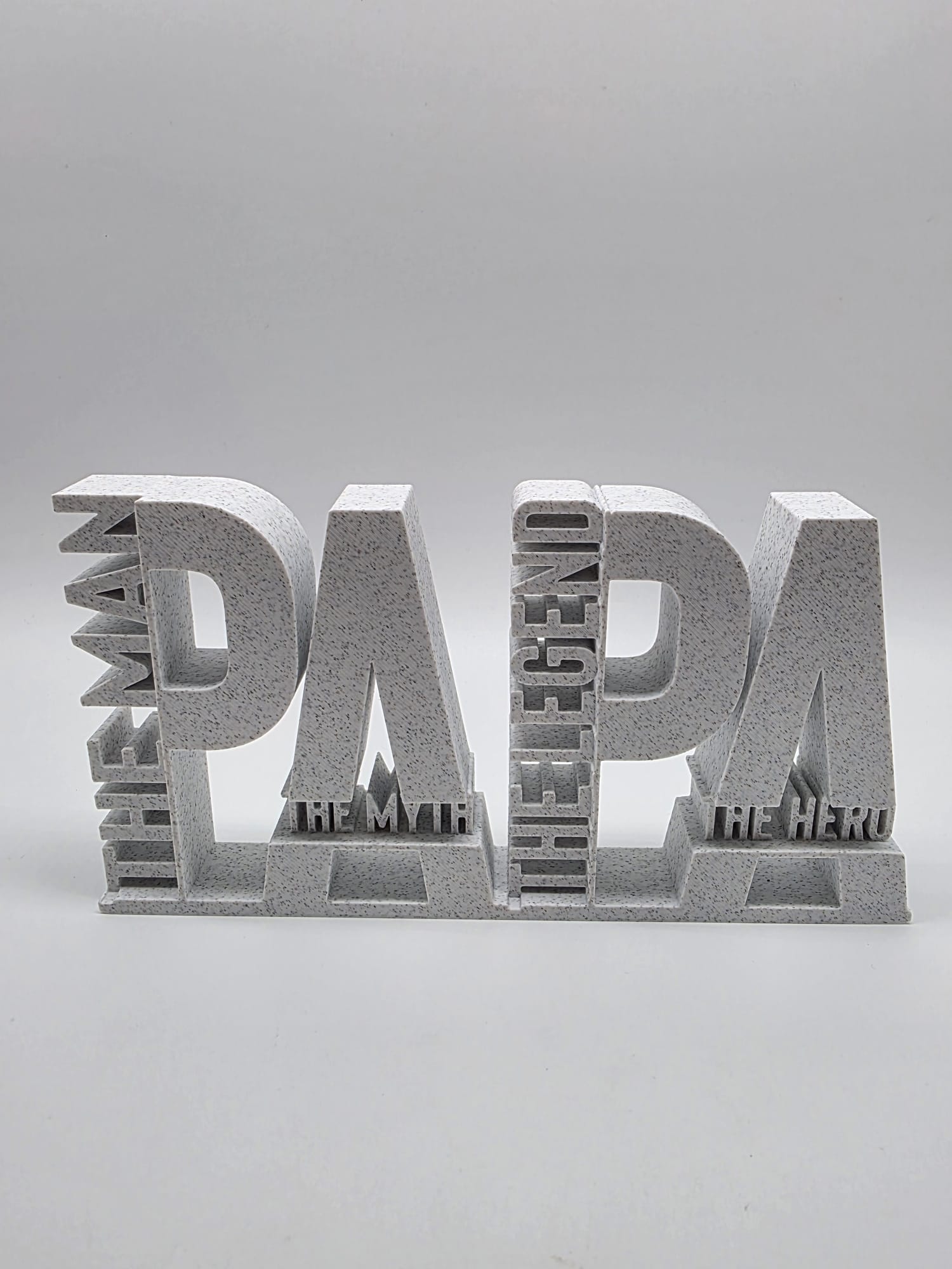 Papa decoratie met stoere 3D letters en persoonlijke tekst