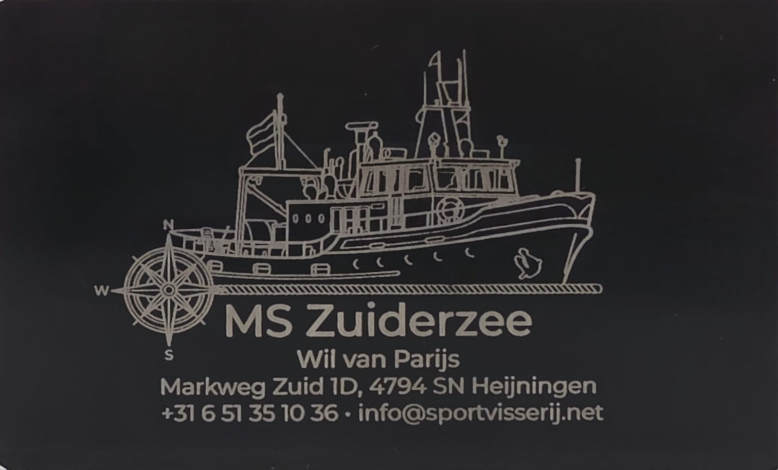 Gegraveerd Aluminium Visitekaartje - Custom Design