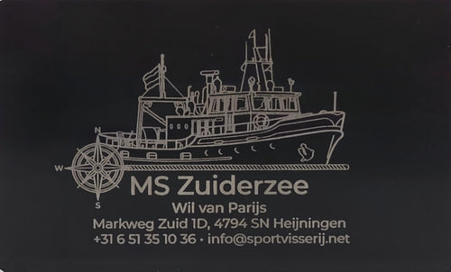 Gegraveerd Aluminium Visitekaartje - Custom Design