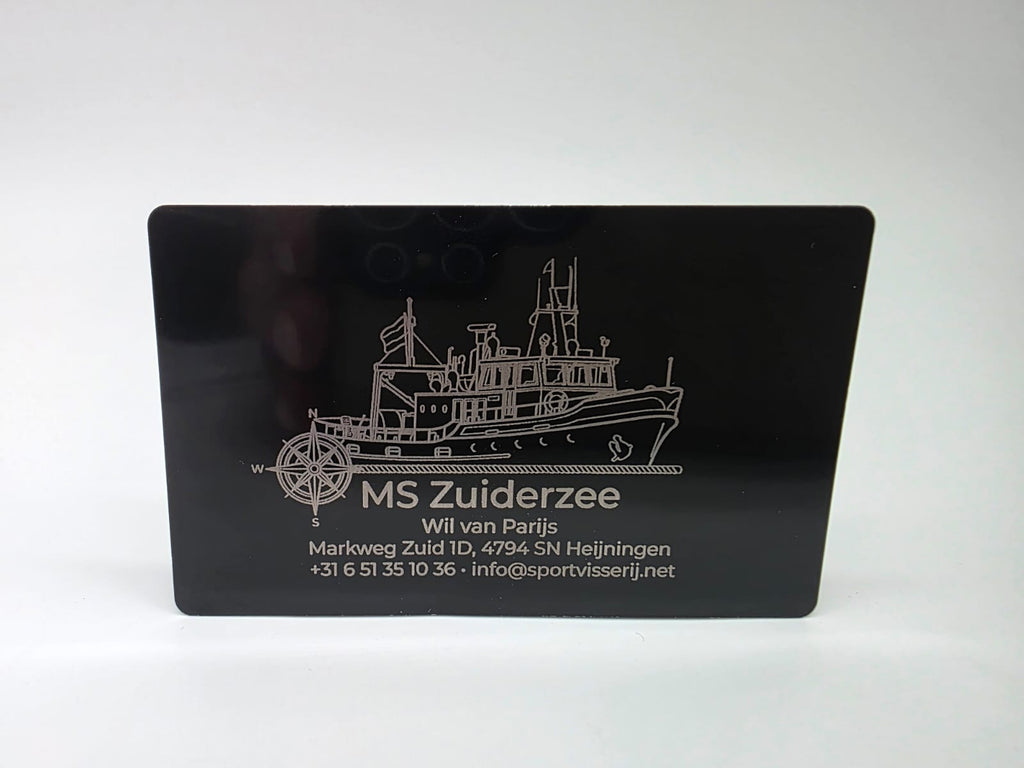 Gegraveerd Aluminium Visitekaartje - Custom Design
