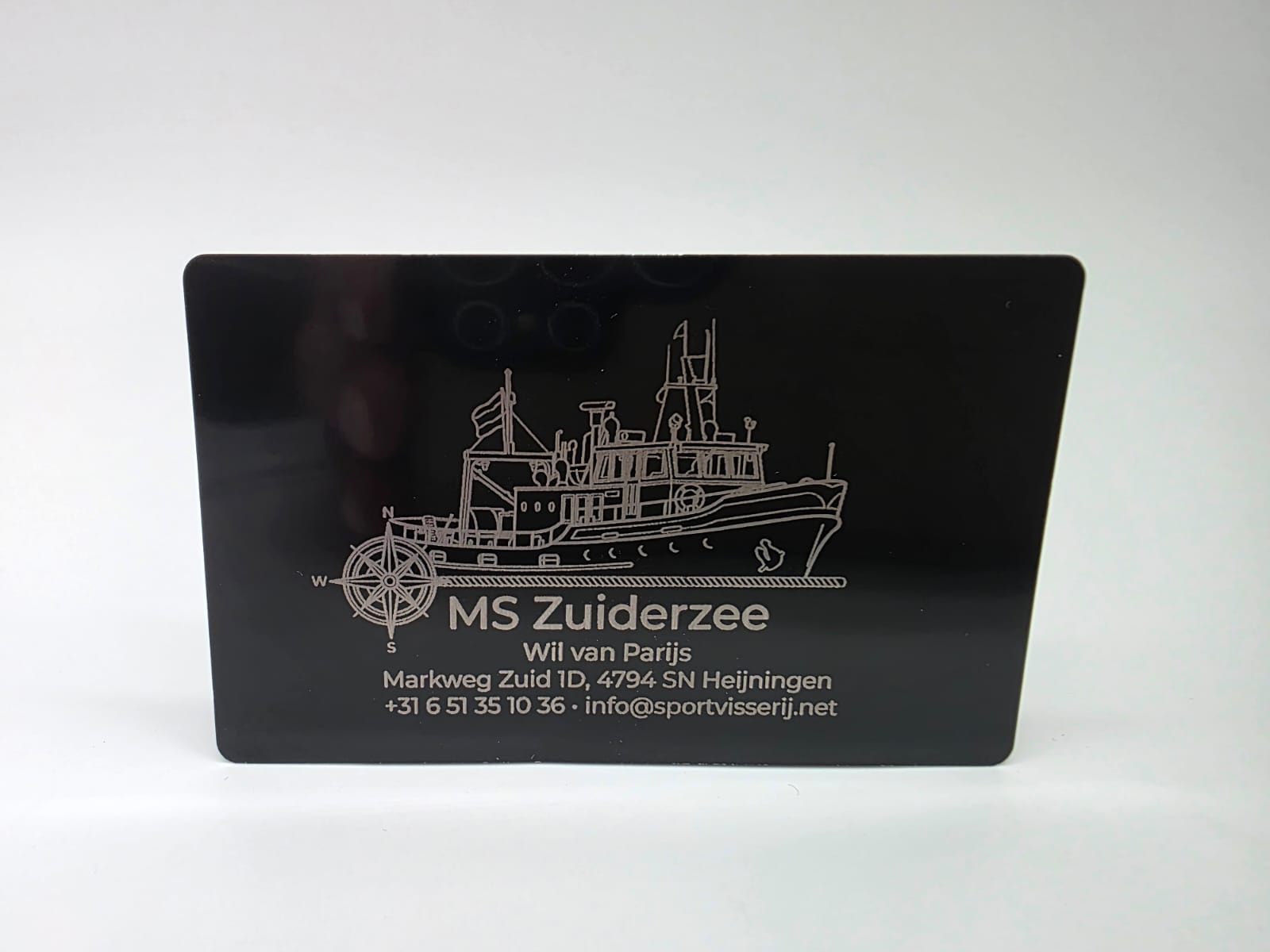 Gegraveerd Aluminium Visitekaartje - Custom Design
