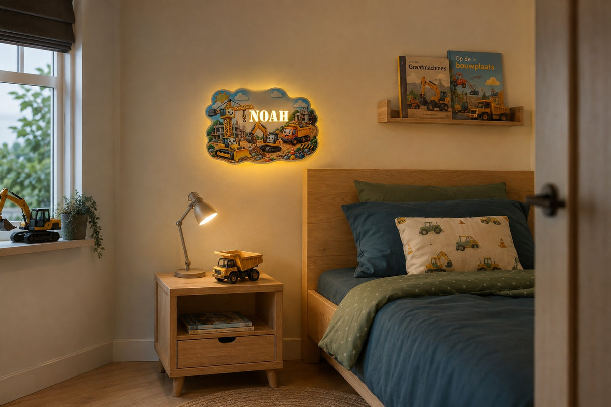 Nachtlampje met naam – gepersonaliseerde wandlamp voor kinderkamer