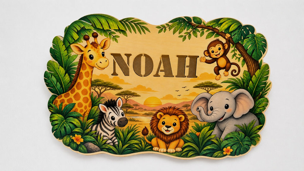 Nachtlampje met naam – gepersonaliseerde wandlamp voor kinderkamer