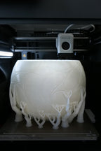 Productie van de River lampenkap van PLA op een 3D-printer.